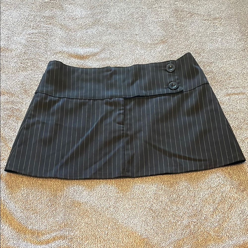 Aris Black Asymmetrical Pencil Skirt Mini